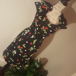 Sexy pinup cherry pencil dress